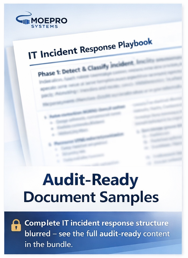 Blurred IT Incident Response Playbook Preview