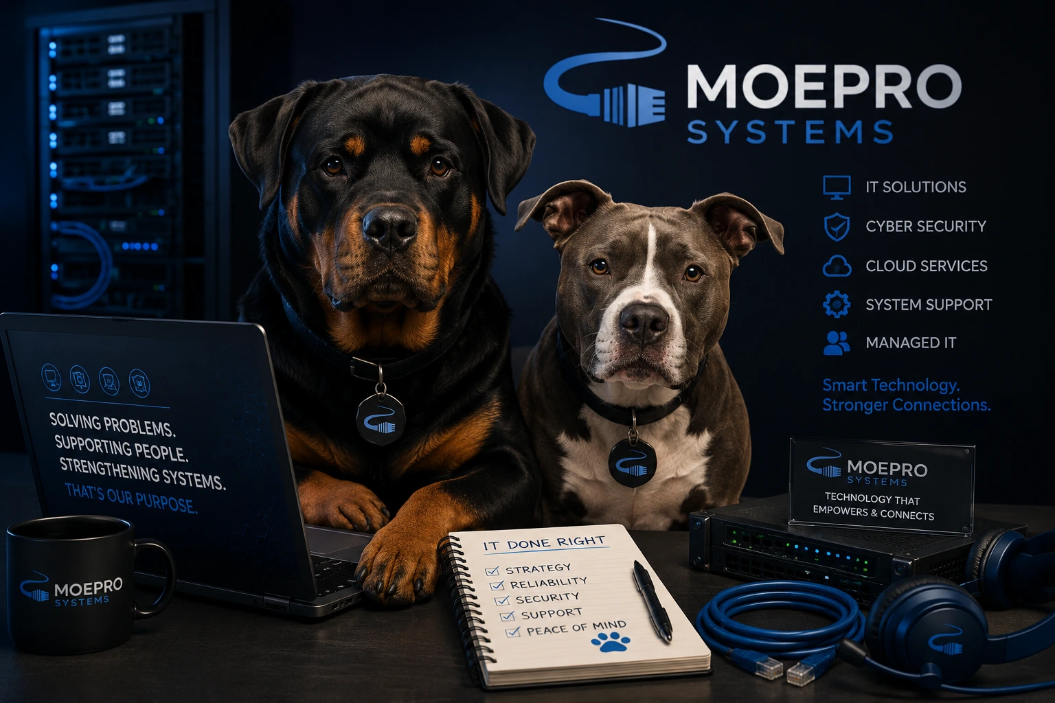 MoePro Systems combines local IT expertise with long-term support for Rottweiler and Pit Bull rescue
